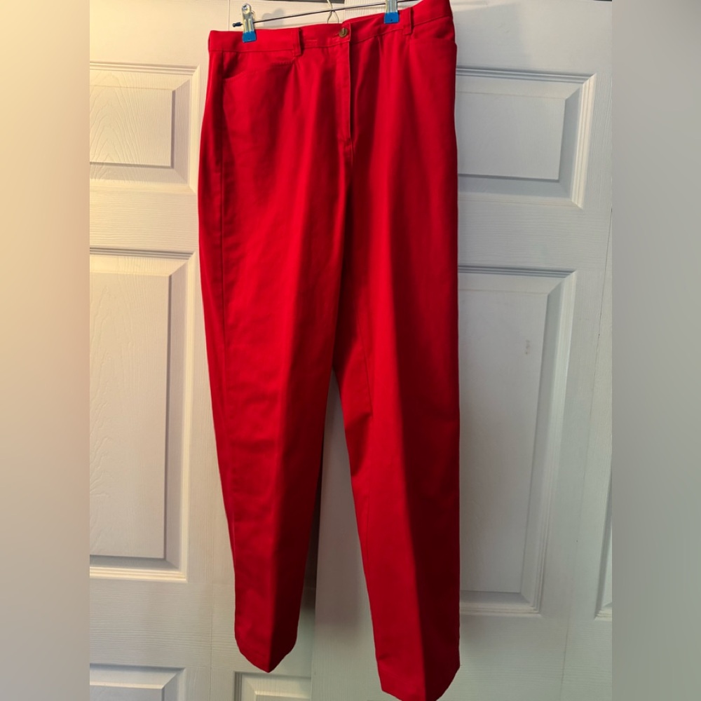 Jones New York Bright Red Chinos